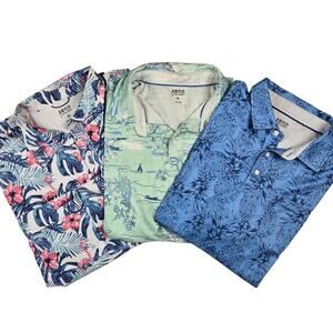 Mens Izod Saltwater Shirts Lot Size XL Polos Button Down Hawaiian Floral